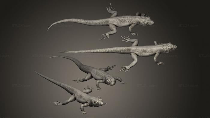 Animal figurines (lizard, STKJ_0080) 3D models for cnc